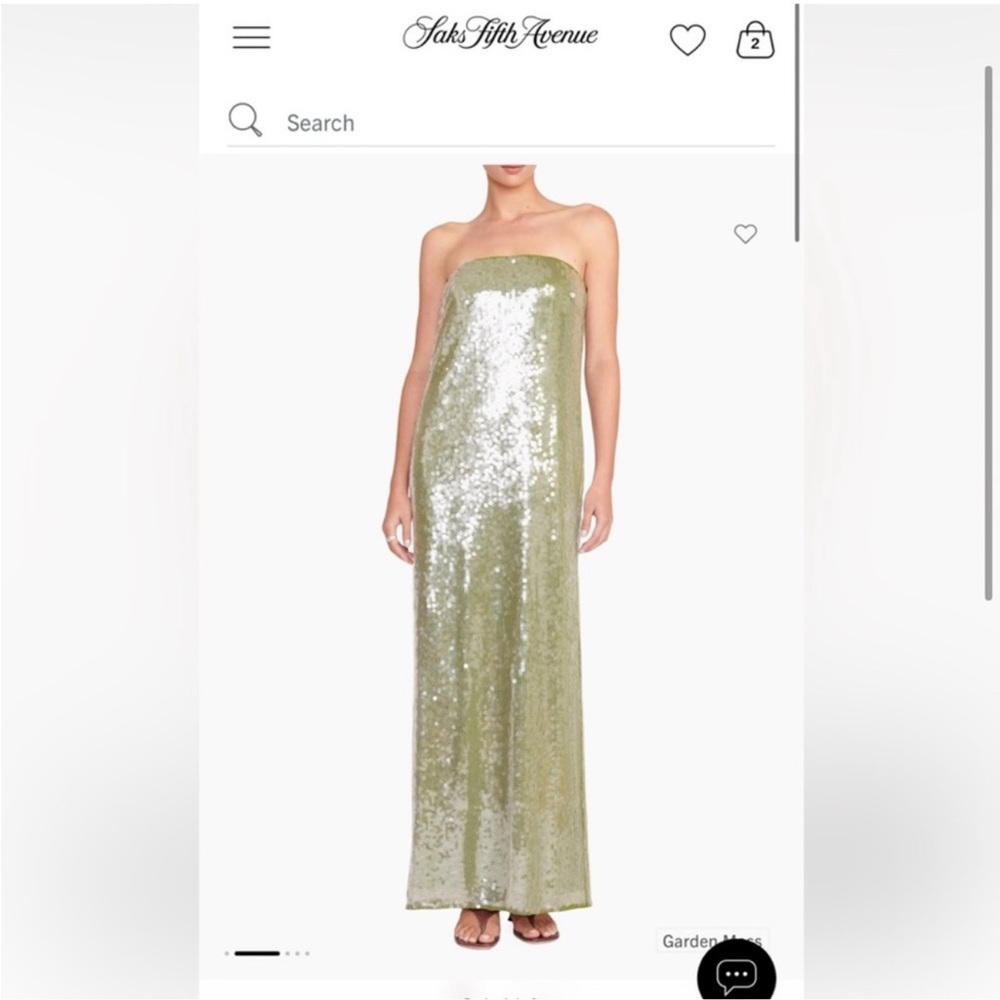 STAUD Casey Dress in Garden Moss
